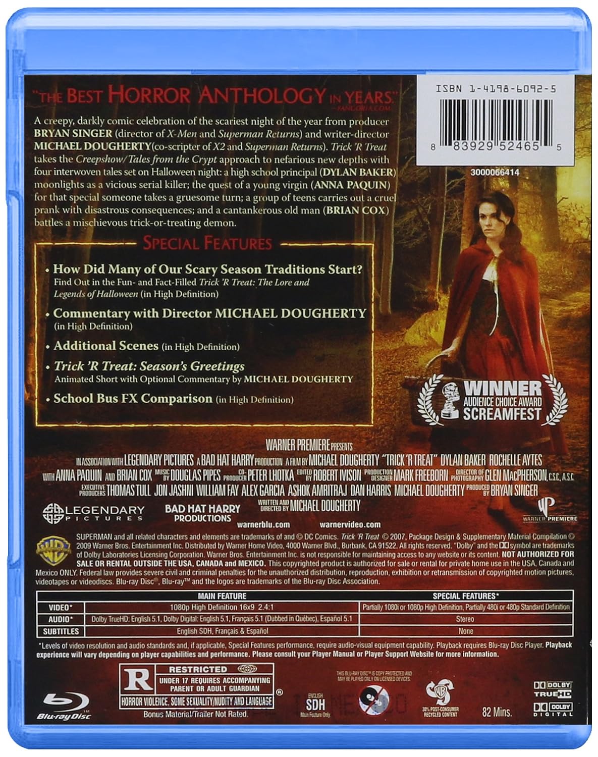 Detalle 2 de Trick 'r Treat 17714701 Blu-ray, Four Interwoven Halloween Tales