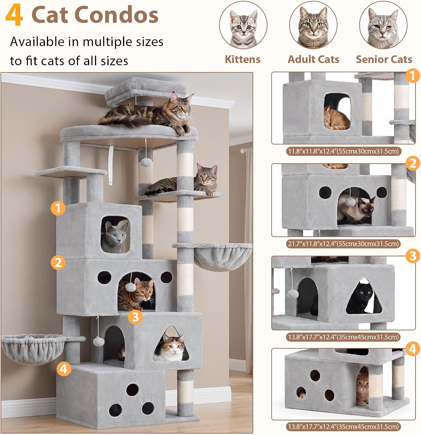 Detalle 2 de Gitelsnour Cat Tree GCT809W