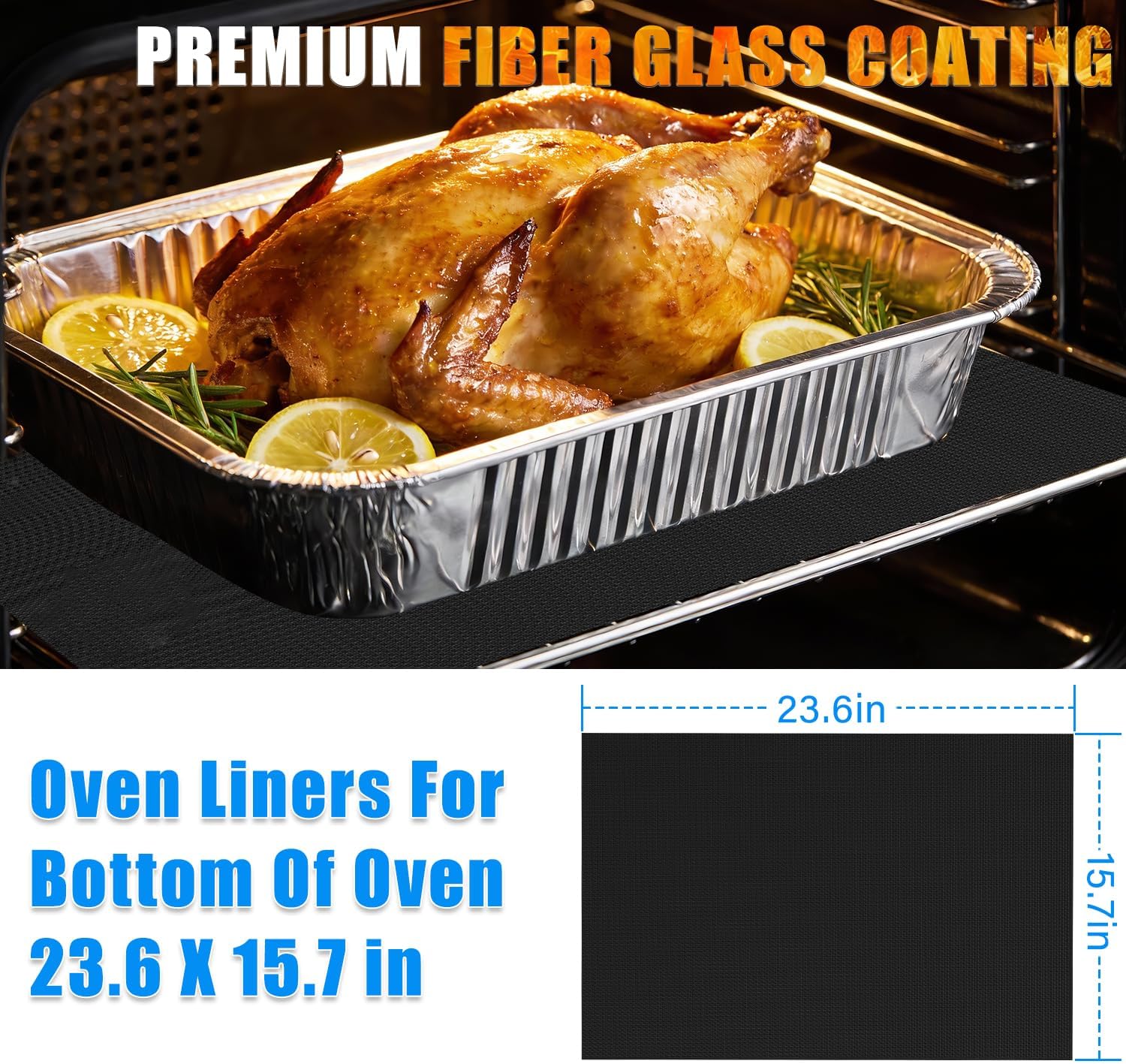 Detalle 1 de YEECHUN MHL63411403 Oven Rack Set, 304 Stainless Steel, 24.68 x 15.7 in