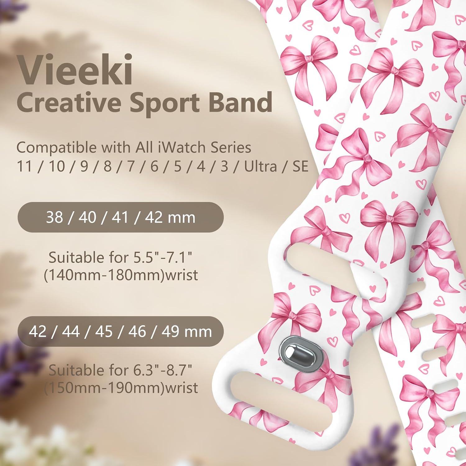 Detalle 2 de Vieeki Apple Watch Band, 40mm–49mm