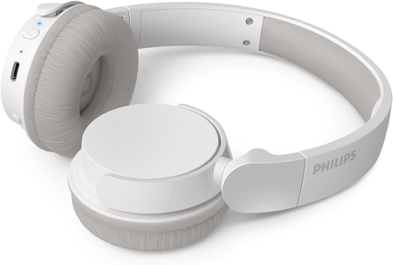 Detalle de PHILIPS TAH3209WH: Leichter, kabelloser Bluetooth‑Kopfhörer mit passiver Geräuschisolierung