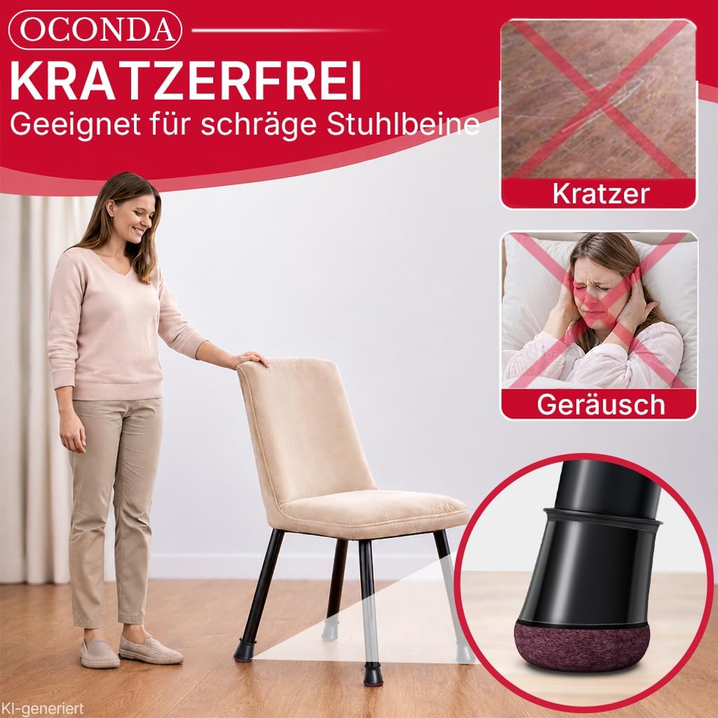 Thumbnail 2 de OCONDA Stuhlbeinkappen 24 Stück