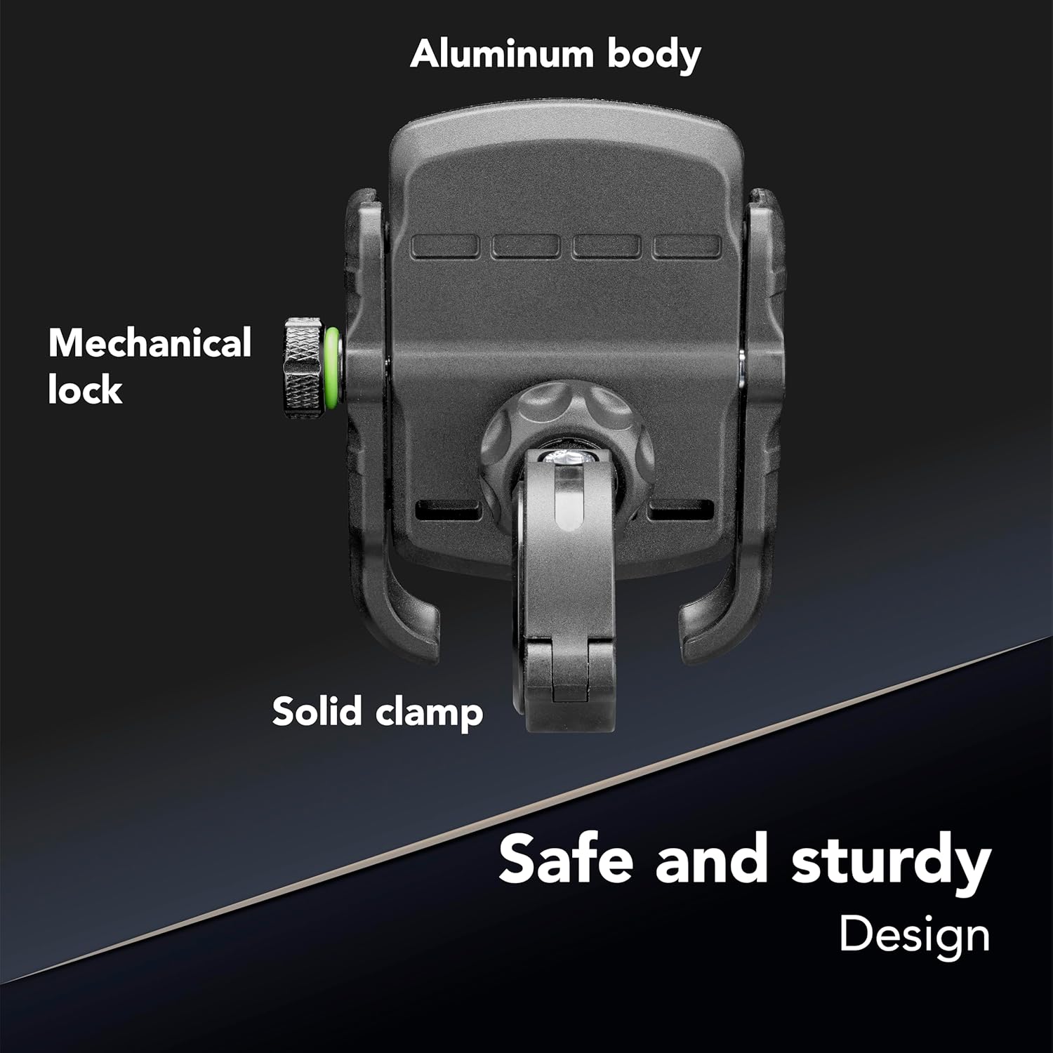 Thumbnail 2 de cellularline Rider Steel supporto smartphone da manubrio in alluminio universale con rotazione 360°