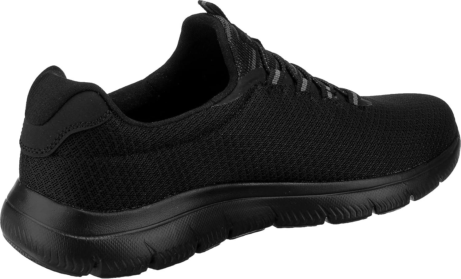 Detalle 2 de Skechers Men's Summits Trainer, Black (9 UK) – versatile slip-on sport trainer