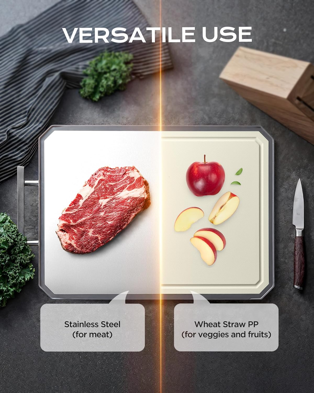 Thumbnail 2 de SNOWCLAD Stainless Steel Cutting Board 16 x 11 🔪