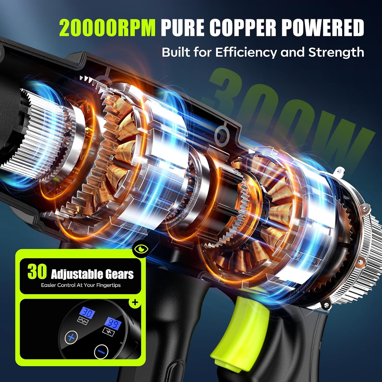 Thumbnail 6 de YKYI Cordless Pressure Washer with Toolbox: 1200 PSI, 21V Battery – Portable Cleaning Power