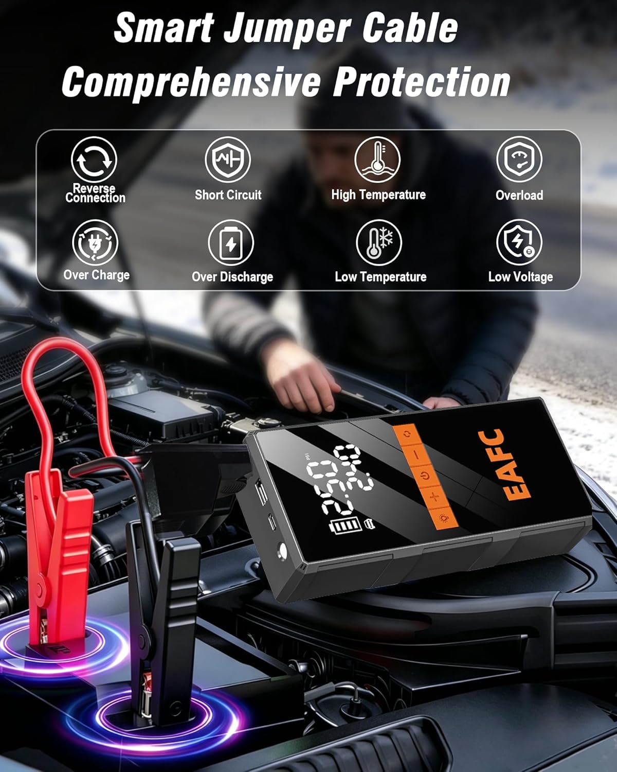 Thumbnail 4 de EAFC 4000A Car Jump Starter Power Pack with 150 PSI Air Compressor