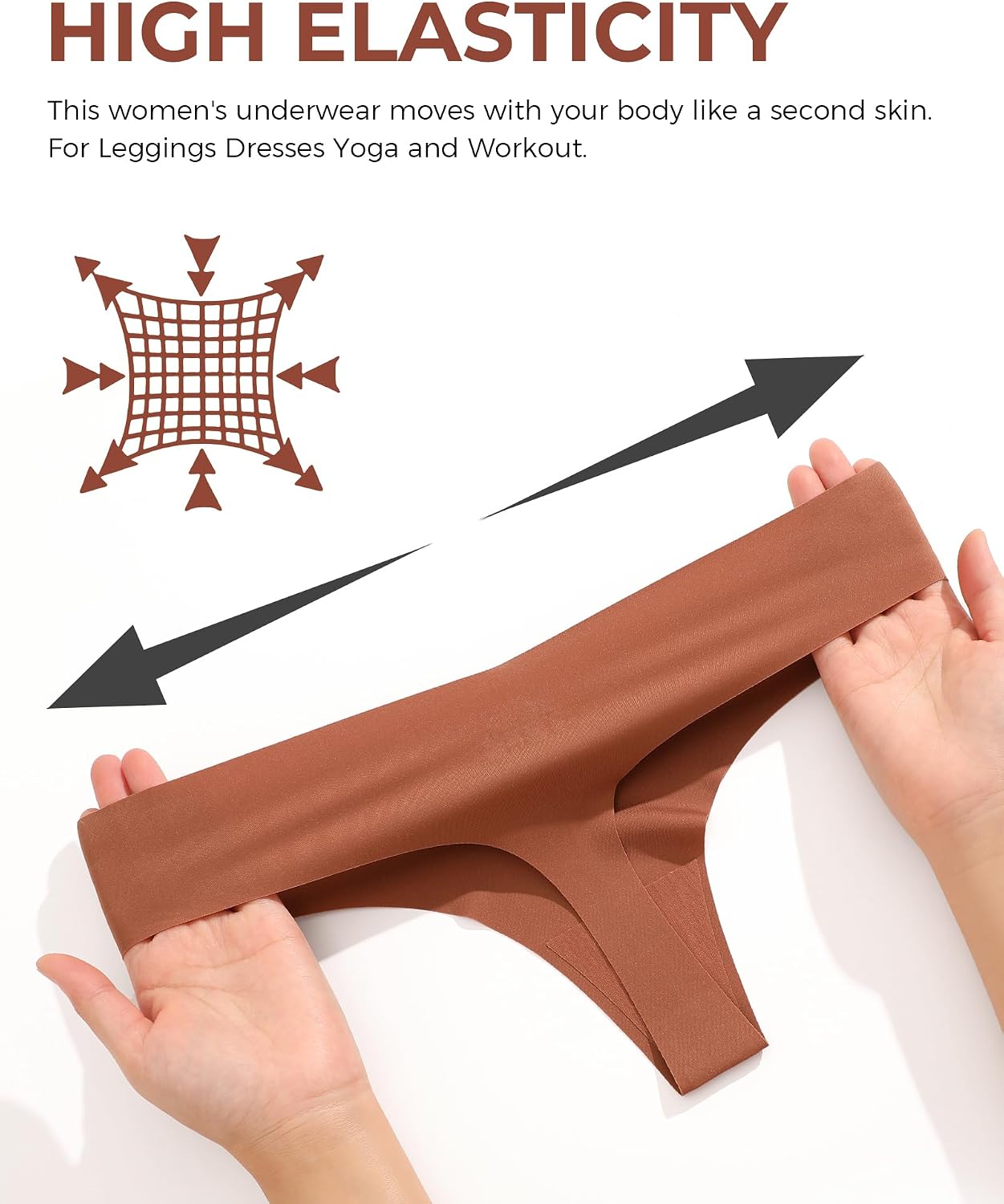 Thumbnail 6 de Take Talk Womens Seamless Thongs 9 Pack: No-Show, V-Waisted Comfort