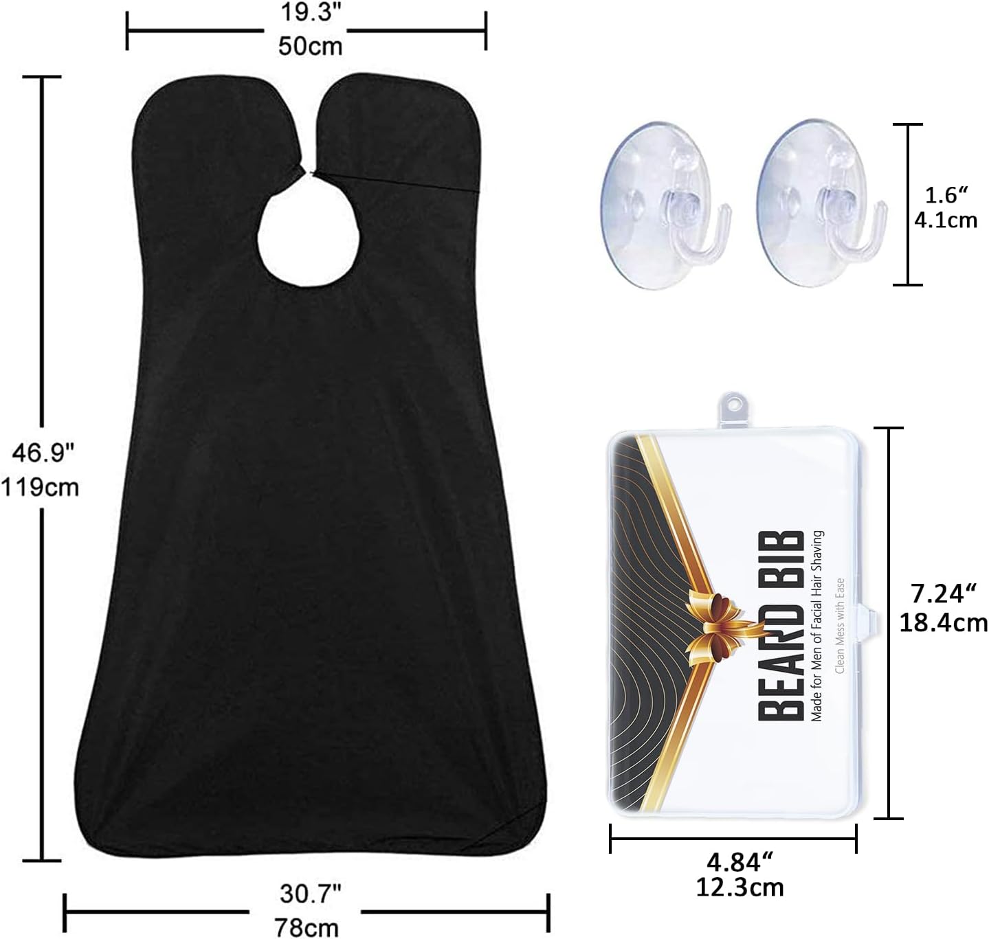 Detalle 2 de Beard Bib Apron Beard Trimming Catcher 🪒
