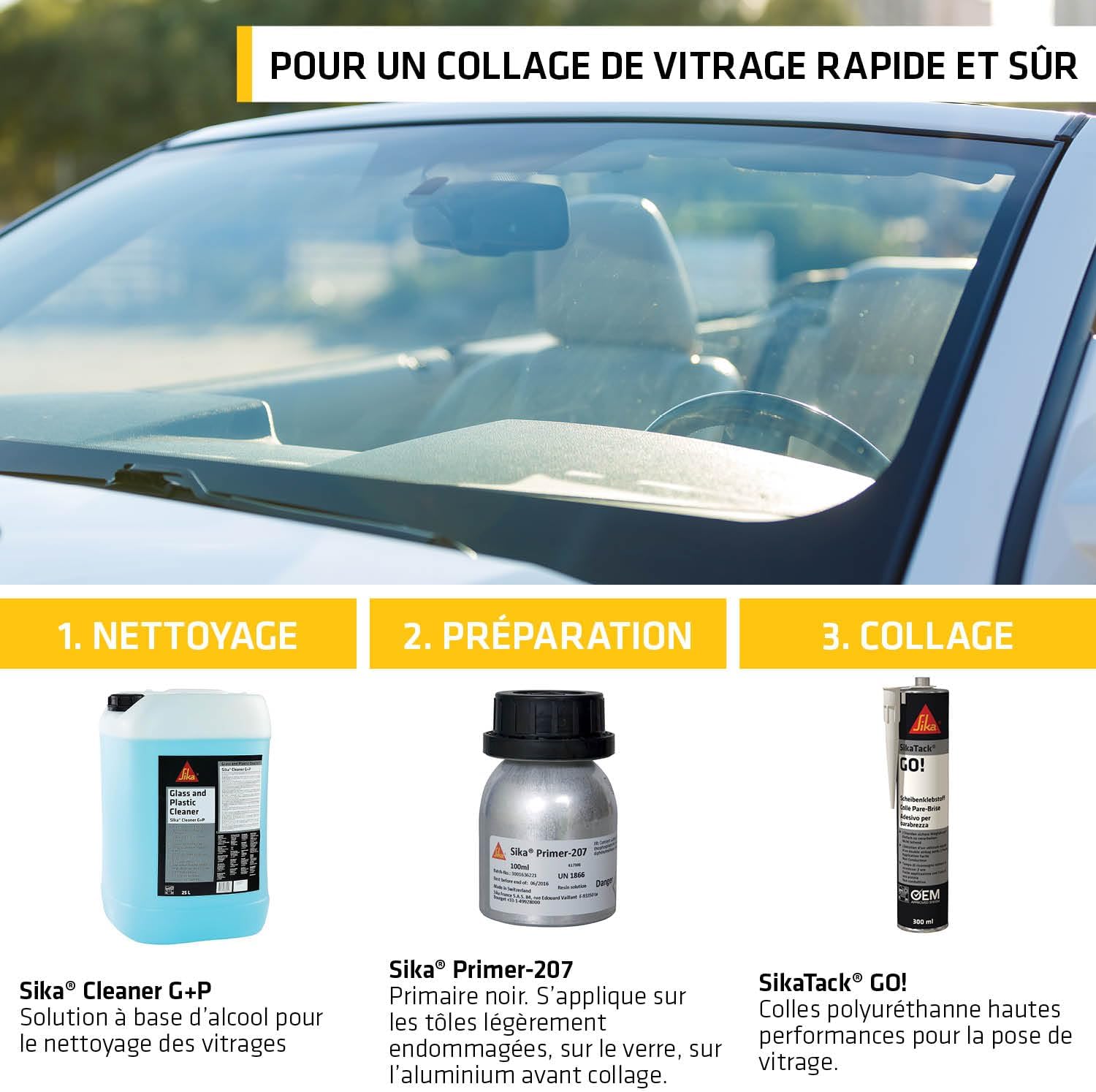 Thumbnail 6 de SikaTack Go: Kit de remplacement de pare-brise tout-en-un, séchage rapide en 2 heures