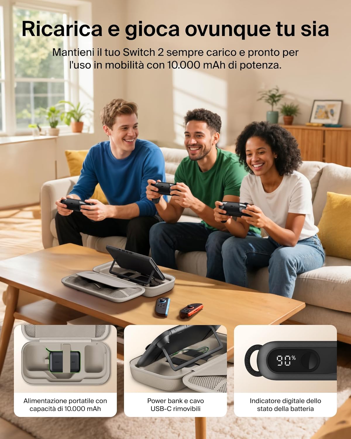 Thumbnail 2 de Belkin Gaming Custodia di ricarica per Nintendo Switch 2