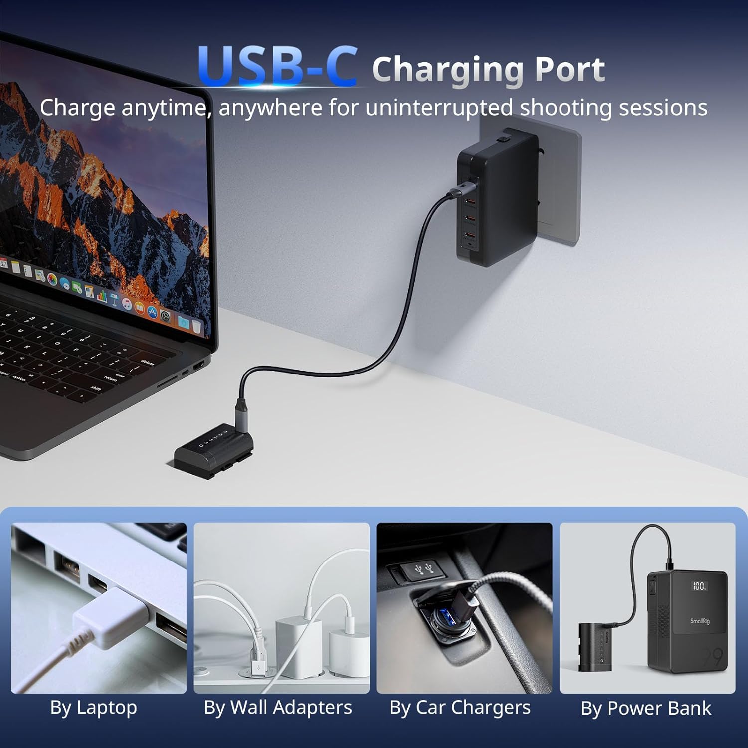 Thumbnail 6 de SmallRig LP-E6P : Batterie LP-E6P 2520 mAh pour Canon avec USB-C et Indicateur LED