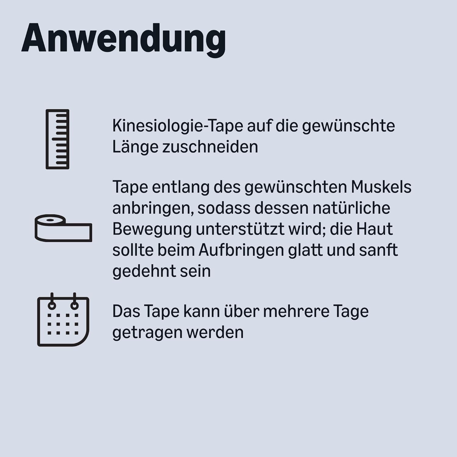 Thumbnail 3 de Healthcare by Amazon Kinesio-Tape (5 m x 5 cm) – 2er-Pack, Schwarz/Beige