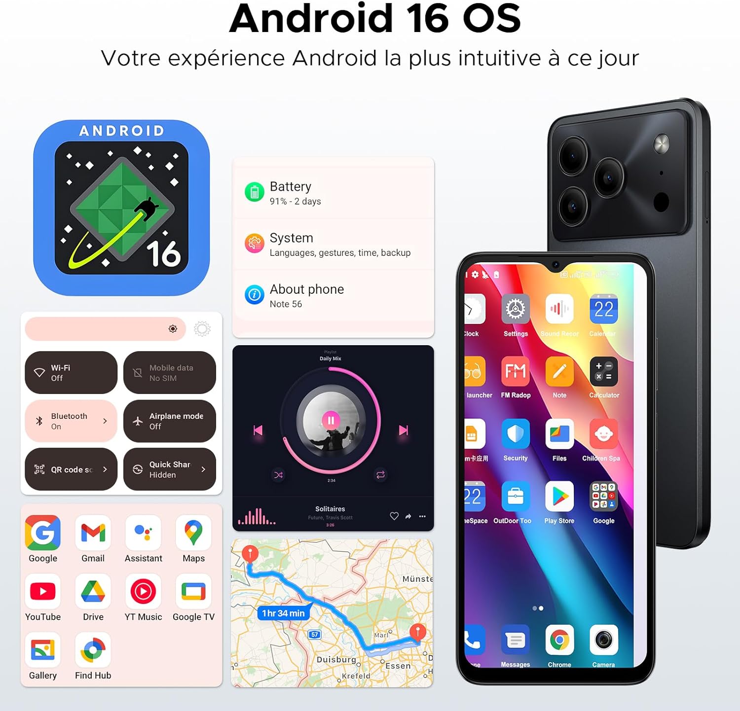 Thumbnail 5 de DOOGEE Note56 smartphone pas cher 6150 mAh