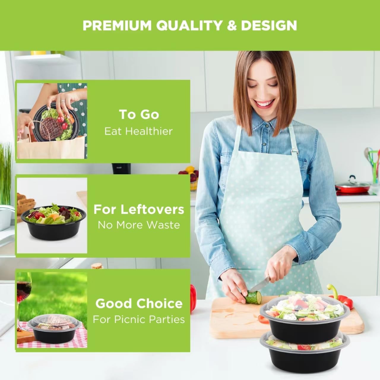 Detalle 2 de WGCC 50-Pack 32oz Meal Prep Containers