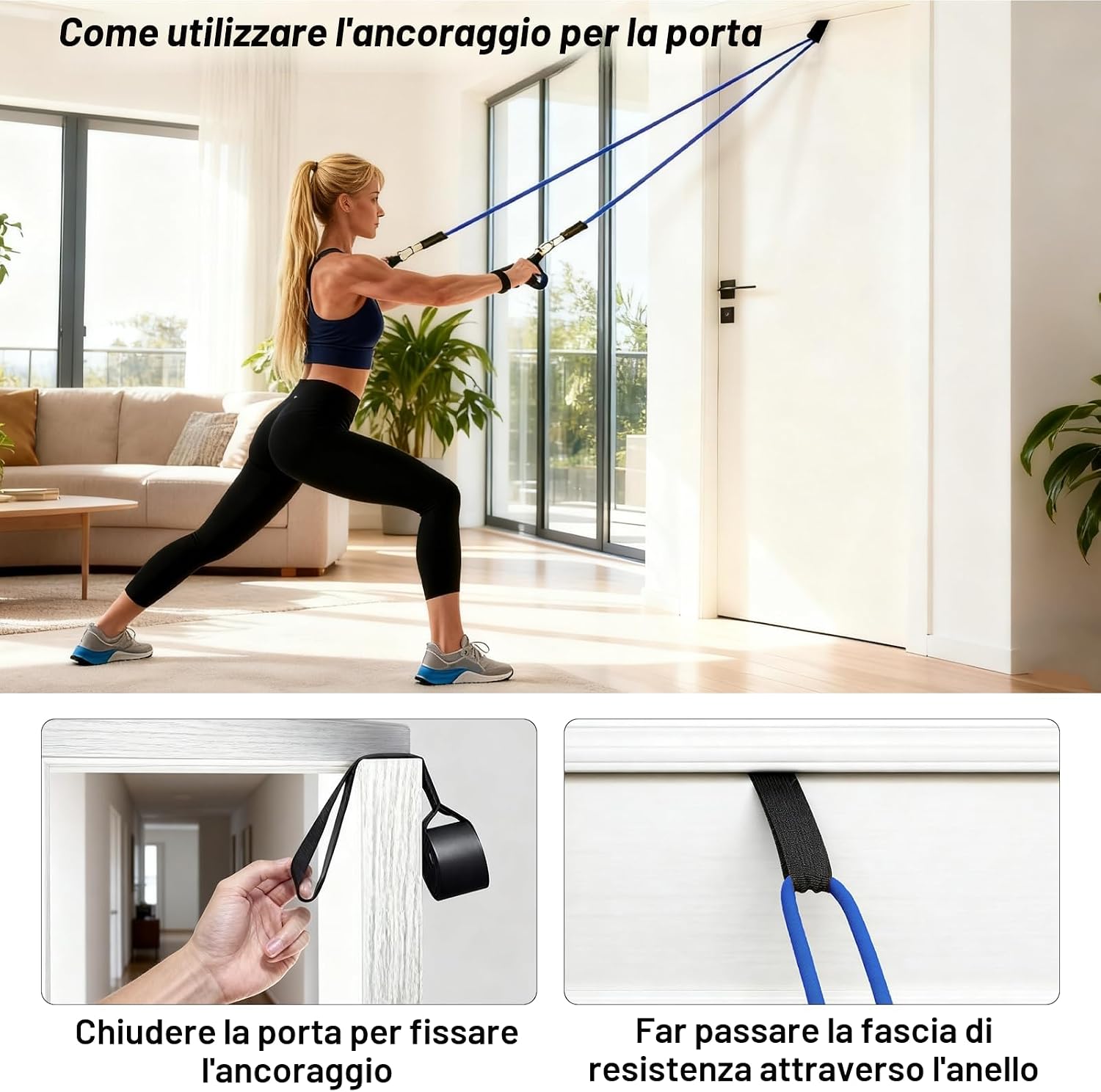 Thumbnail 4 de Elastici fitness 5 livelli 10–150 lb
