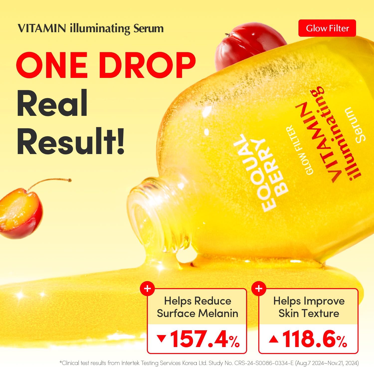 Detalle de EQQUALBERRY Siero Illuminante alla Vitamina C con Niacinamide – Formula Idratante Leggera 30 ml