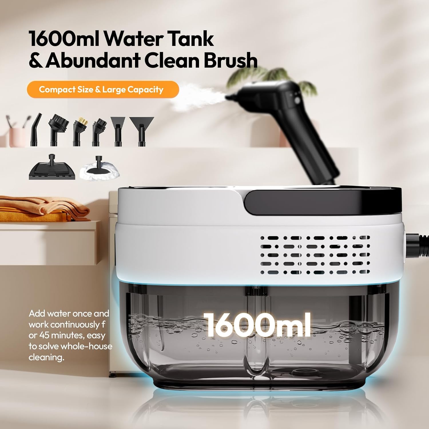 Thumbnail 3 de Handheld steam cleaner 1.6L tank