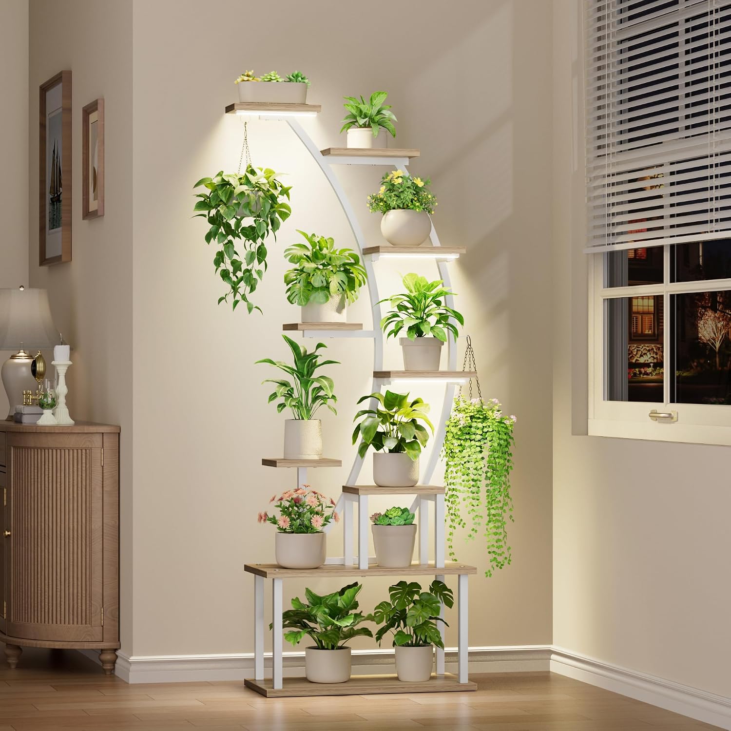 Detalle de BACEKOLL Support pour plantes d’intérieur avec lampes de croissance