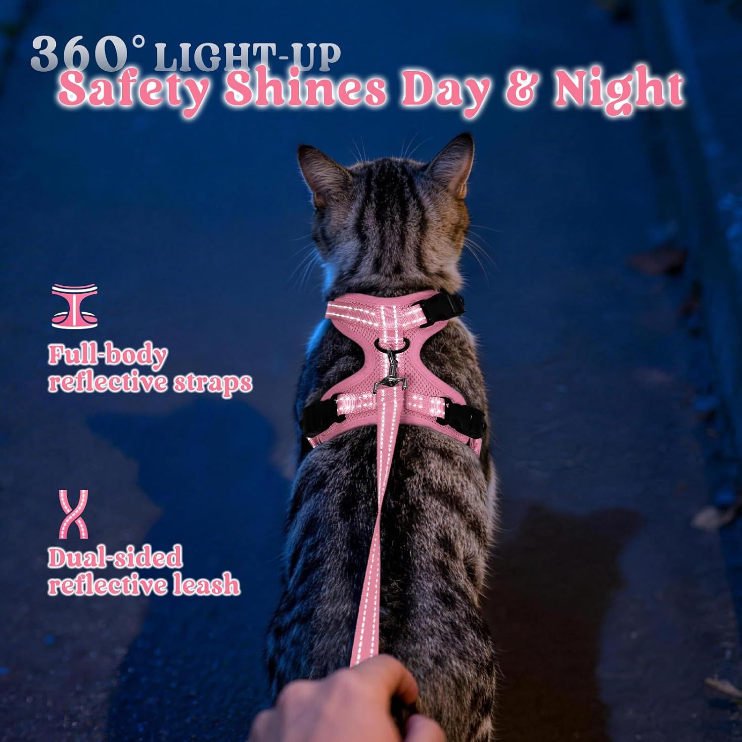 Thumbnail 6 de Rabbitgoo Cat Harness and Lead Set (Small, Pink) — Escape-Proof Comfort for Safe Outdoor Walks