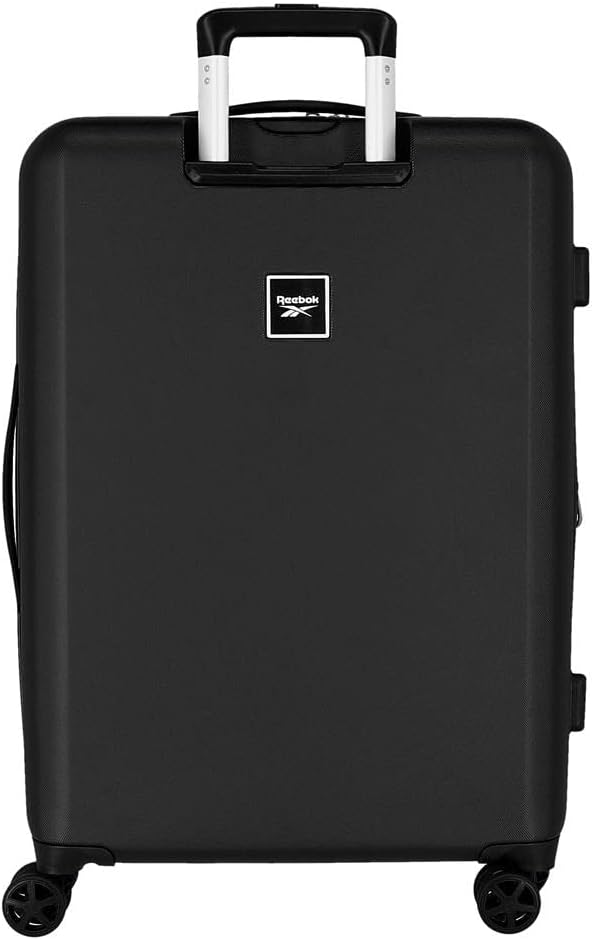Detalle de Reebok Roxbury Set Valigia Nero 55/70 cm ABS Rigido con Chiusura TSA Integrata – 119,4 L