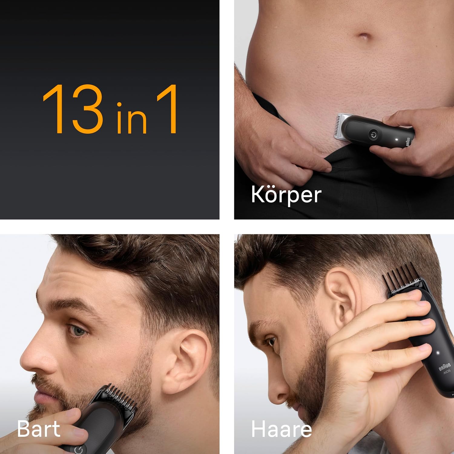 Detalle de Braun AIO5565 Multigroom 13‑in‑1 Barttrimmer 120 Min