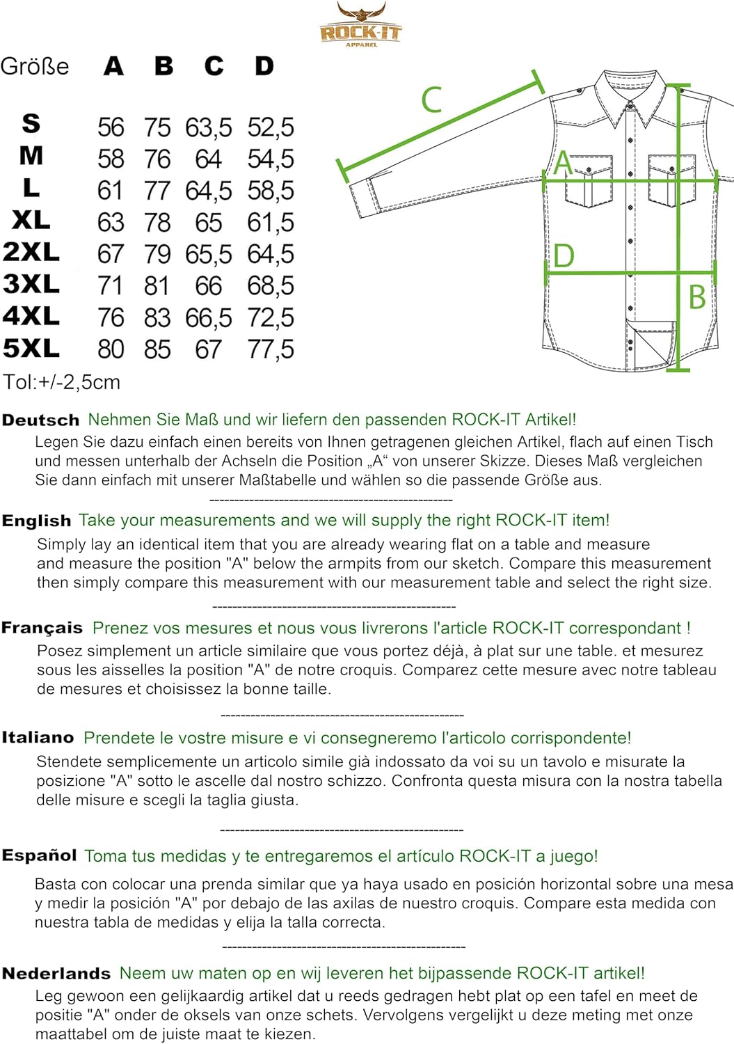 Thumbnail 5 de ROCK-IT Apparel Flanellhemd Herren kariert Langarm – Regular Fit aus Baumwolle, Made in Europe
