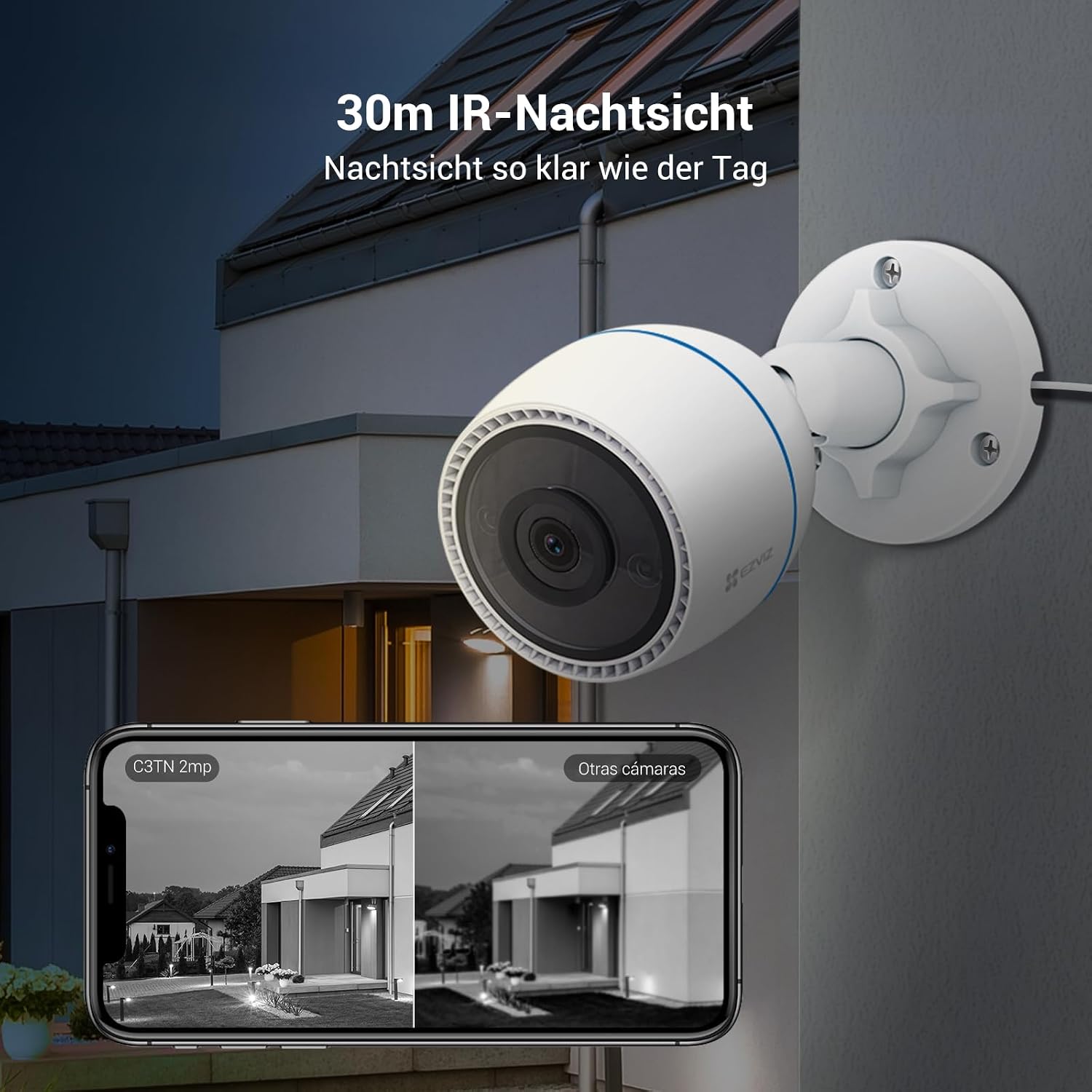 Detalle 2 de EZVIZ C3TN 1080p Außenkamera 30m Nachtsicht
