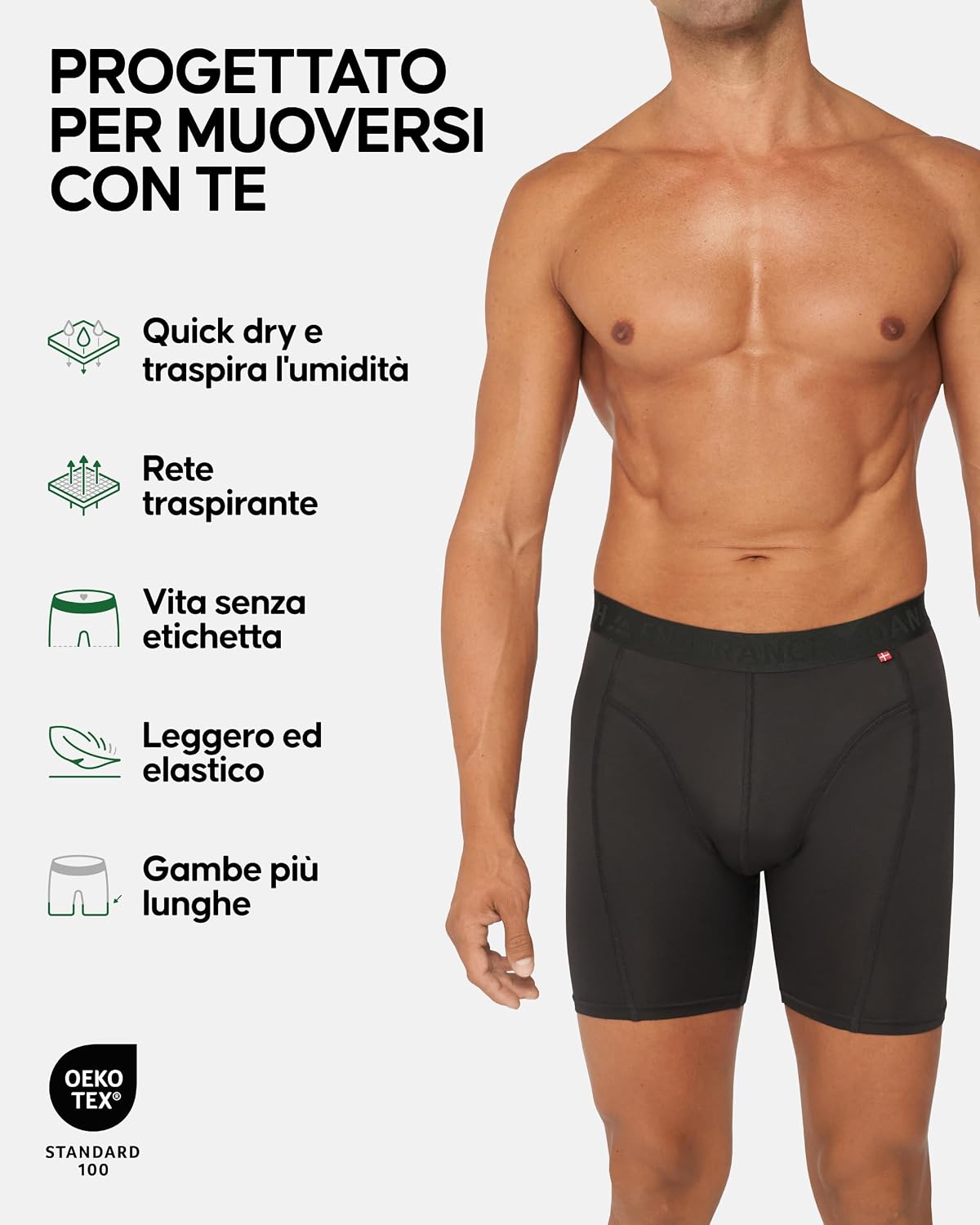 Thumbnail 2 de DANISH ENDURANCE Boxer Uomo Sportivi 6 Paia