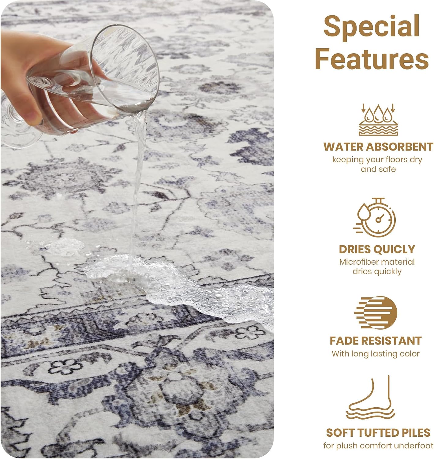 Thumbnail 3 de Aspire Homeware 60x110 Serene Rug