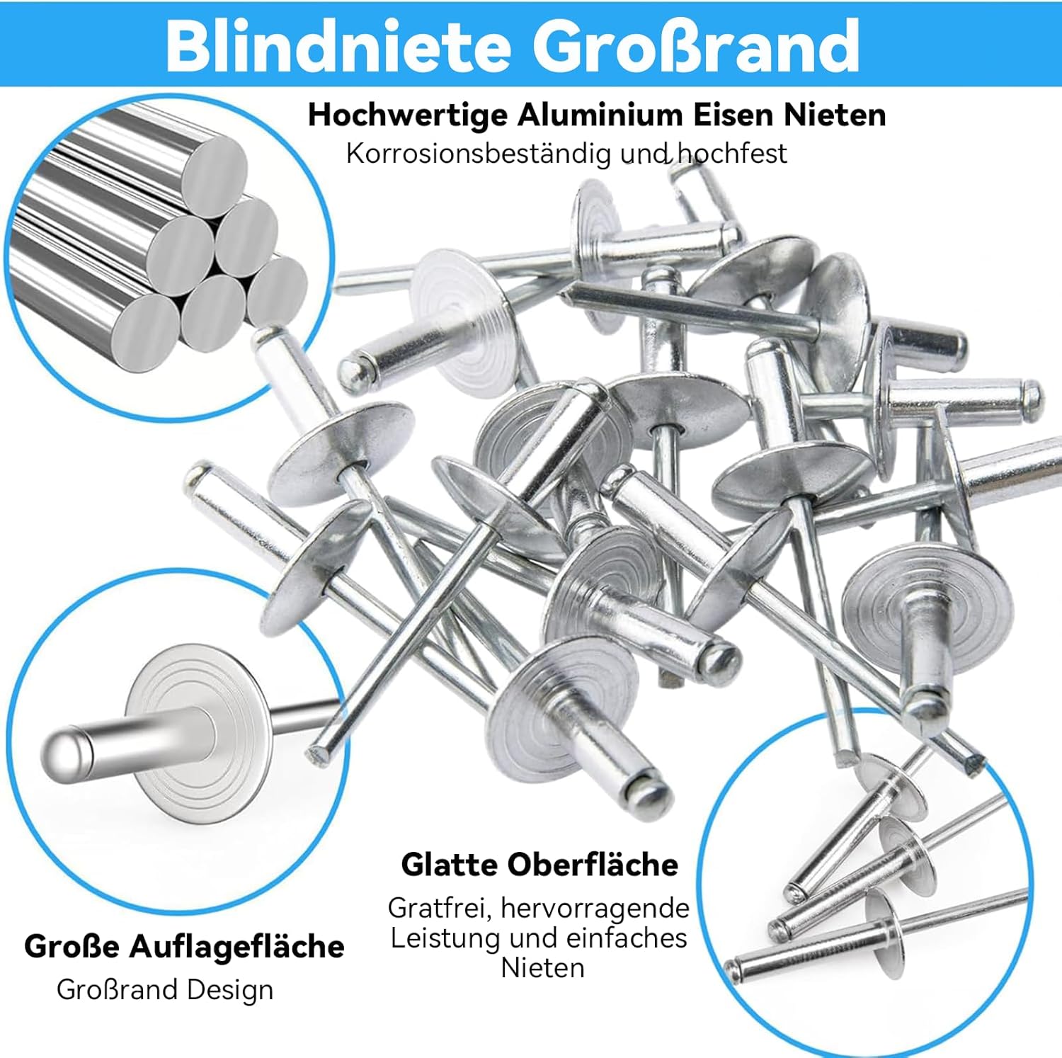 Thumbnail 2 de Dayalo Blindnieten 4,8 x 12 mm Großflansch