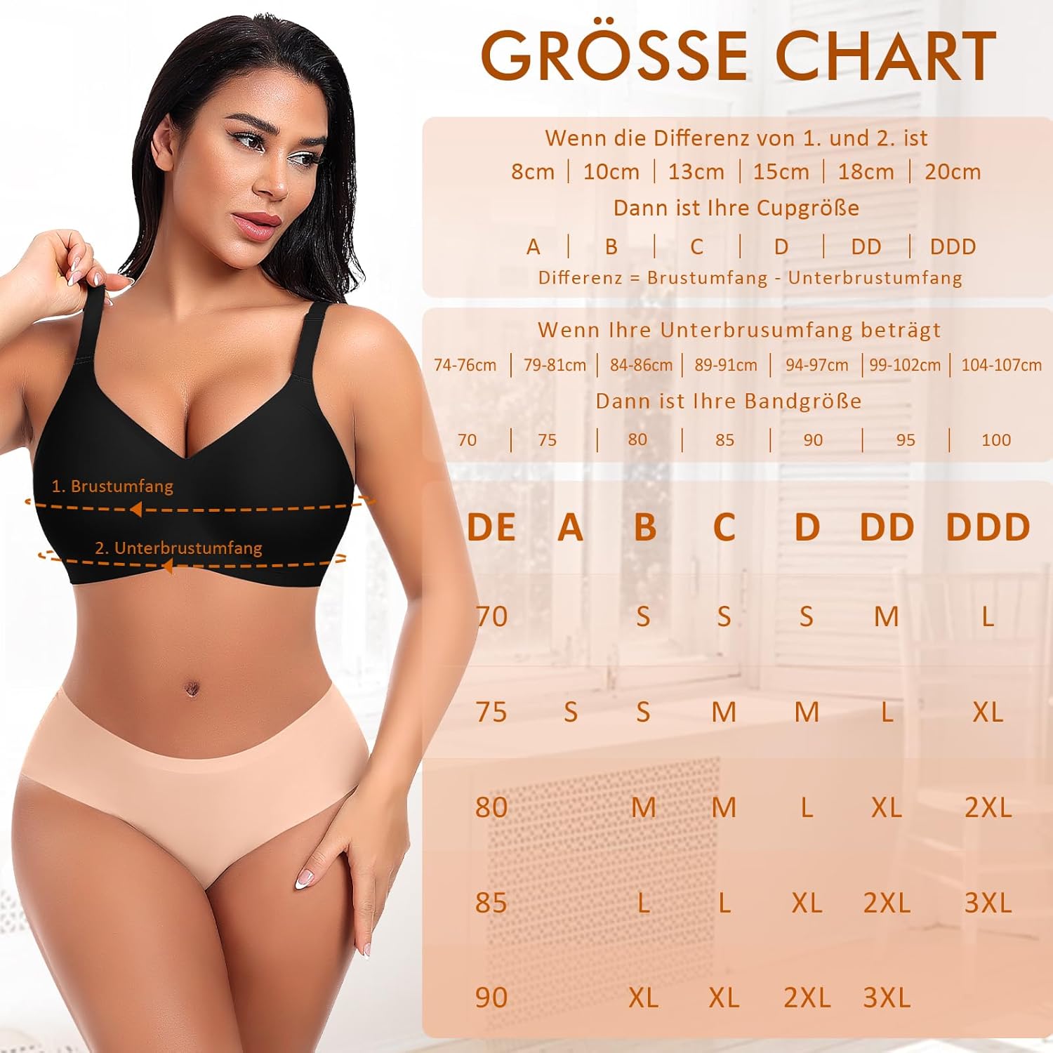 Thumbnail 5 de Ganado Damen BH Ohne Bügel Nahtloser Bralette mit V-Ausschnitt – Komfort und Unterstützung