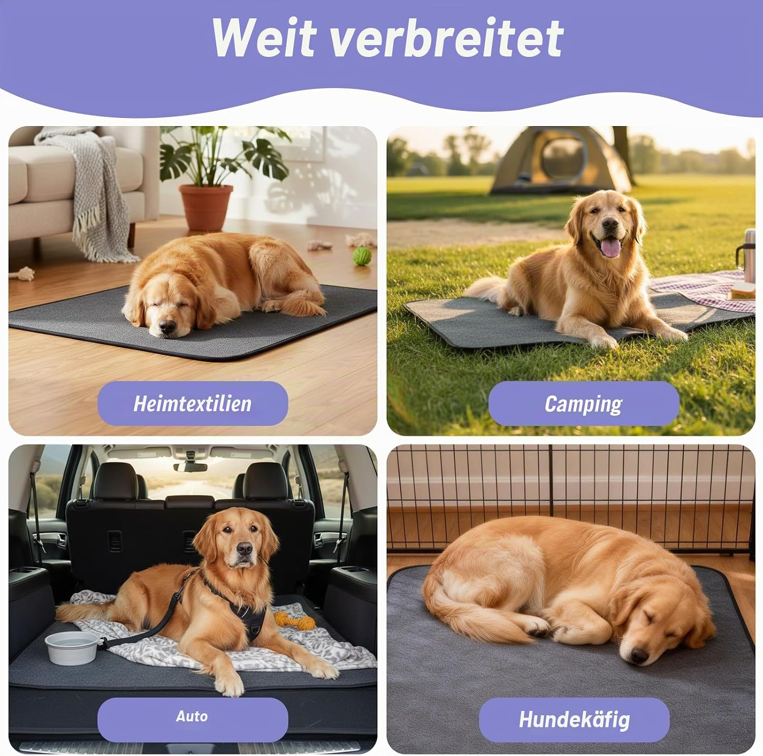 Thumbnail 6 de 2 Stück Welpen Unterlagen 107 x 77 cm – Waschbare Puppy Pads wiederverwendbar