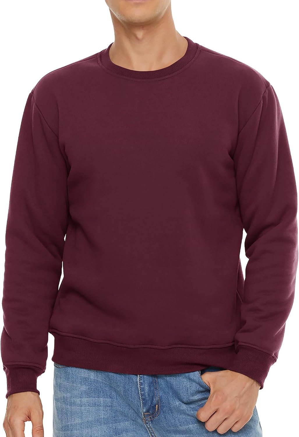 Thumbnail 5 de TACVASEN Men's Sherpa Fleece-Lined Crewneck Sweatshirt, Heavyweight Pullover