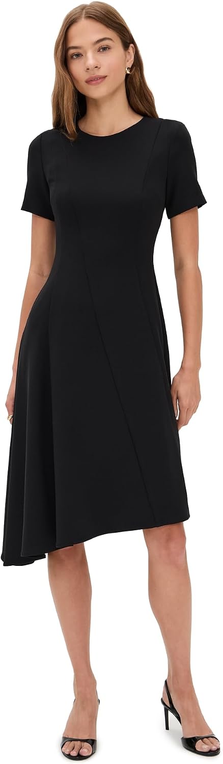 Detalle de Black Halo Olcay Asymmetrical Dress