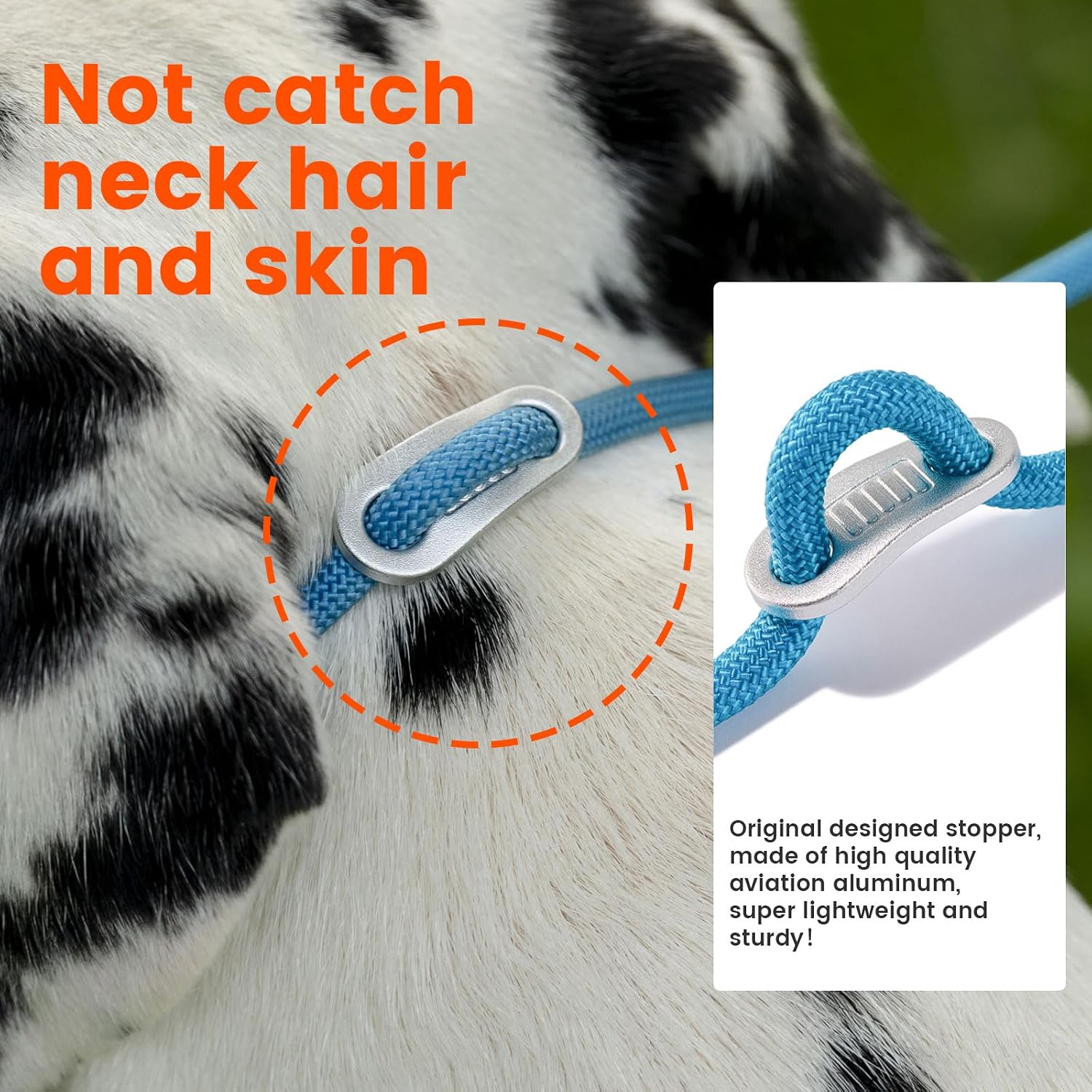 Detalle de Howgo Dog Slip Lead Leash (MintGreen) 5.5ft – Training, No-Pull Slip Lead and Collar