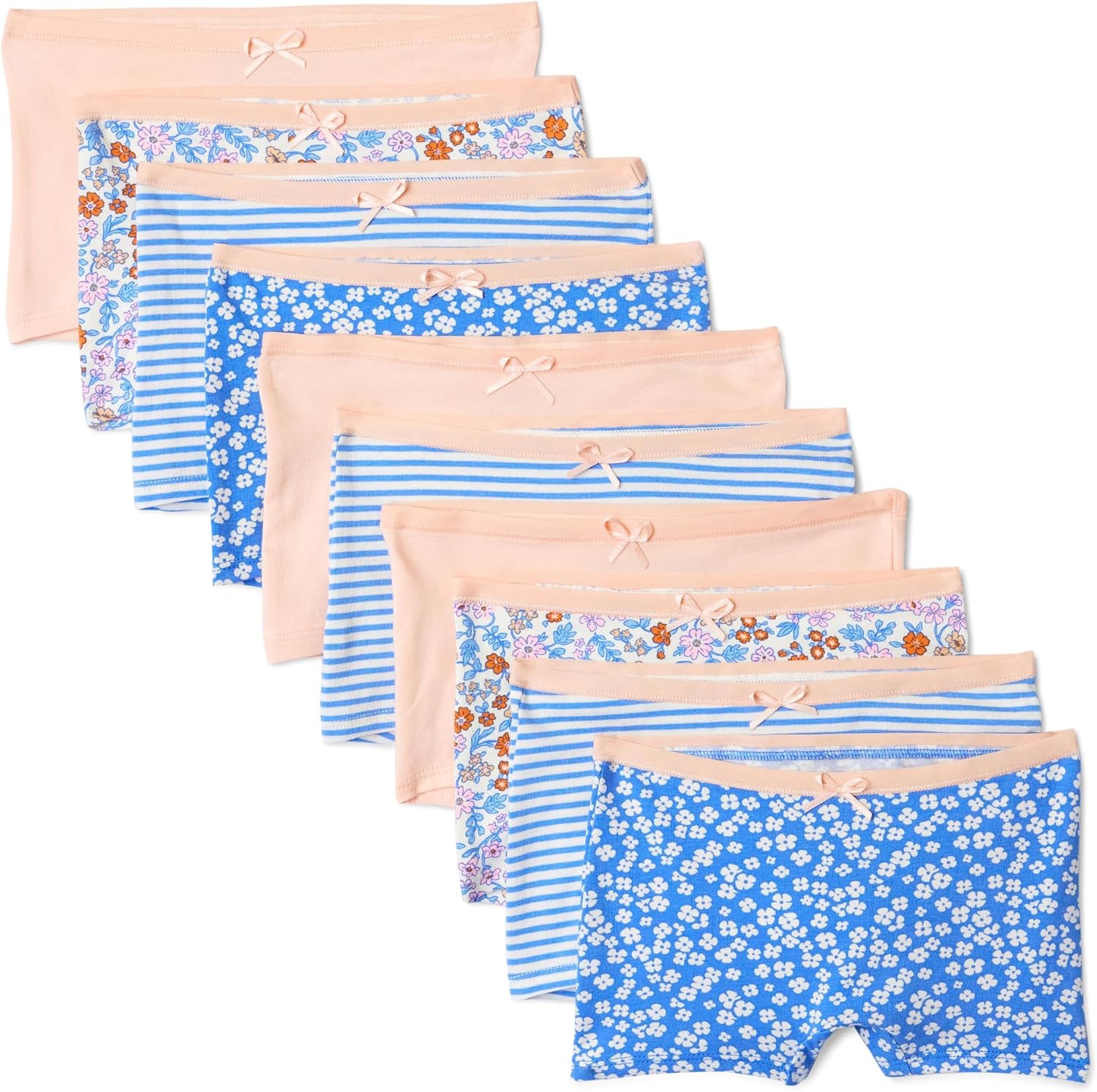 Detalle de Amazon Essentials Mädchen Boxershorts aus Baumwoll-Jersey, 10er Pack