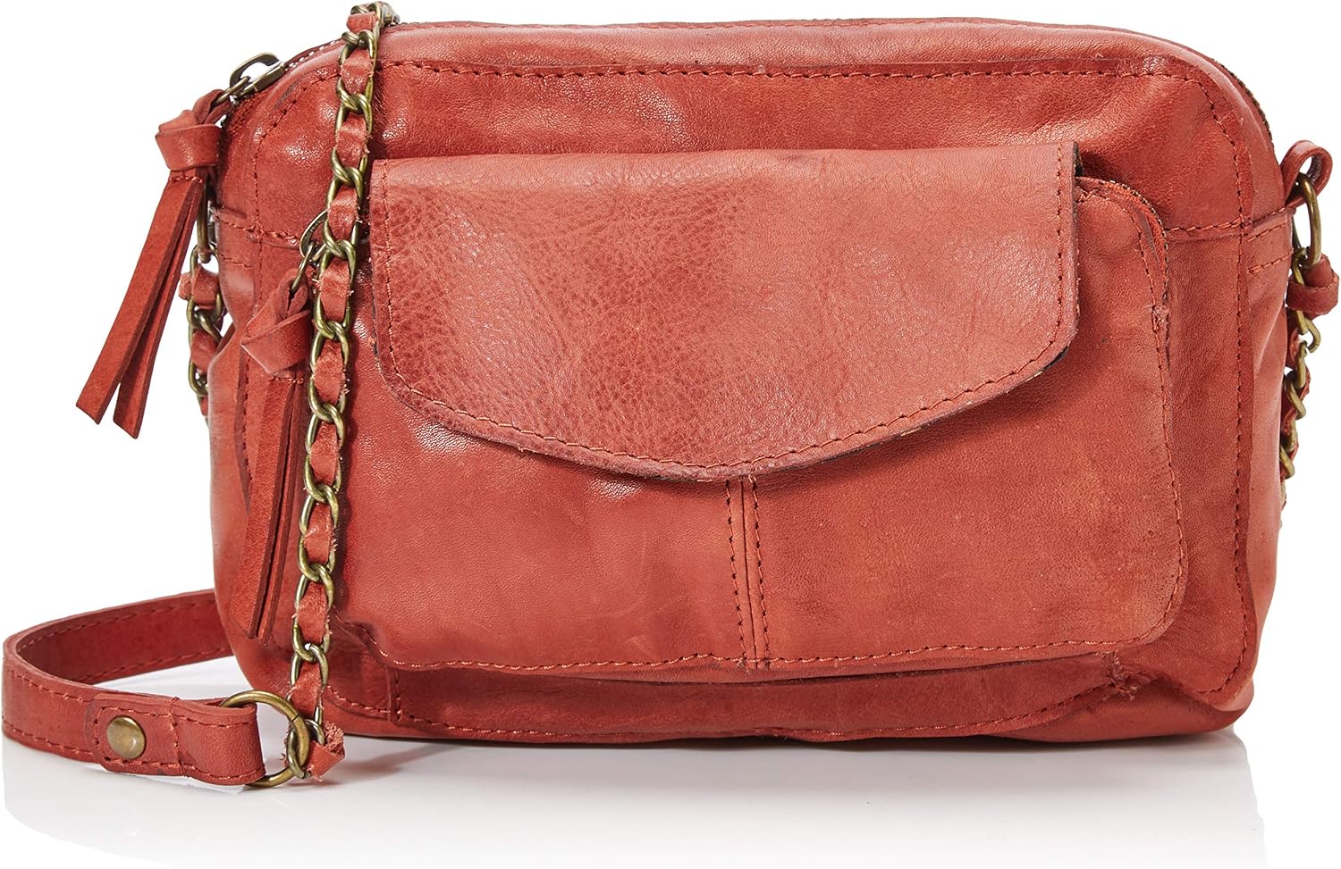 Detalle 2 de PIECES - Pcnaina Leather Cross Over Noos: Borsa a tracolla in pelle, stile semplice e versatile