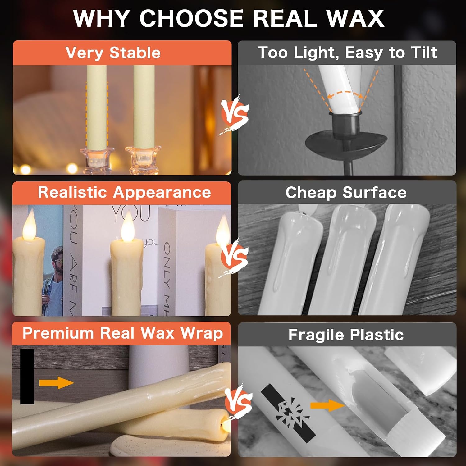 Thumbnail 4 de KSWING LED Taper Candles 9.6" ⚡