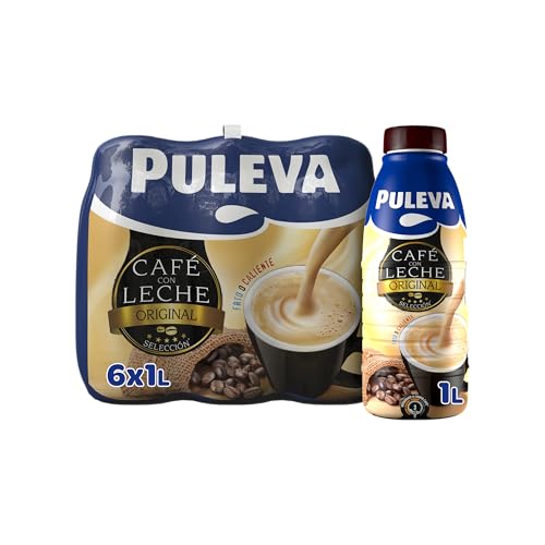 Puleva Café con Leche Original, Bebida Láctea, Pack 6 x 1 L