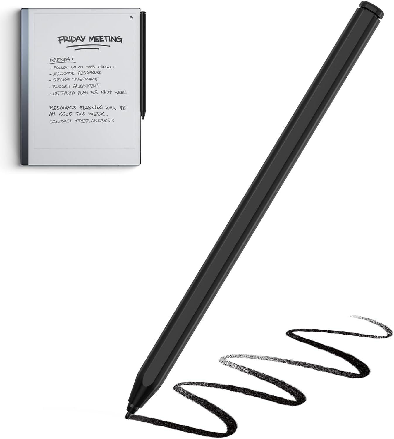 Detalle de Stylus Pen for Remarkable 2: EMR Pencil with Eraser, 4096 Pressure, Palm Rejection & Magnetic Attachment