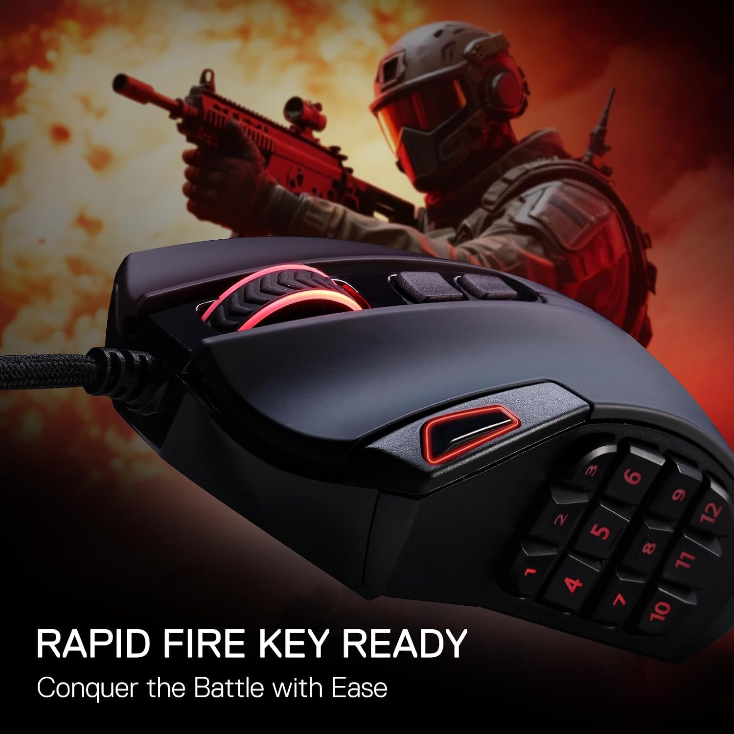 Thumbnail 4 de Redragon M921 Souris MMO 12400 DPI filaire