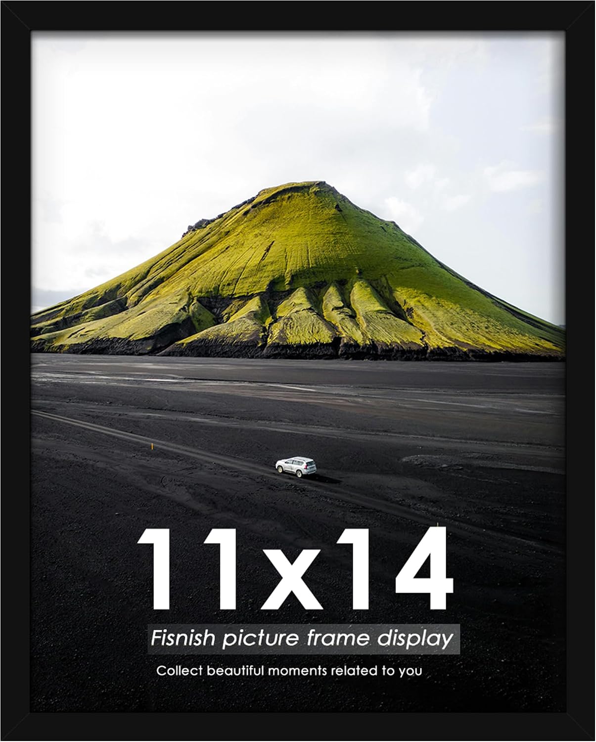 Detalle de Fisnish 11x14 Picture Frame: Versatile Black Frame for Tabletop or Wall Display