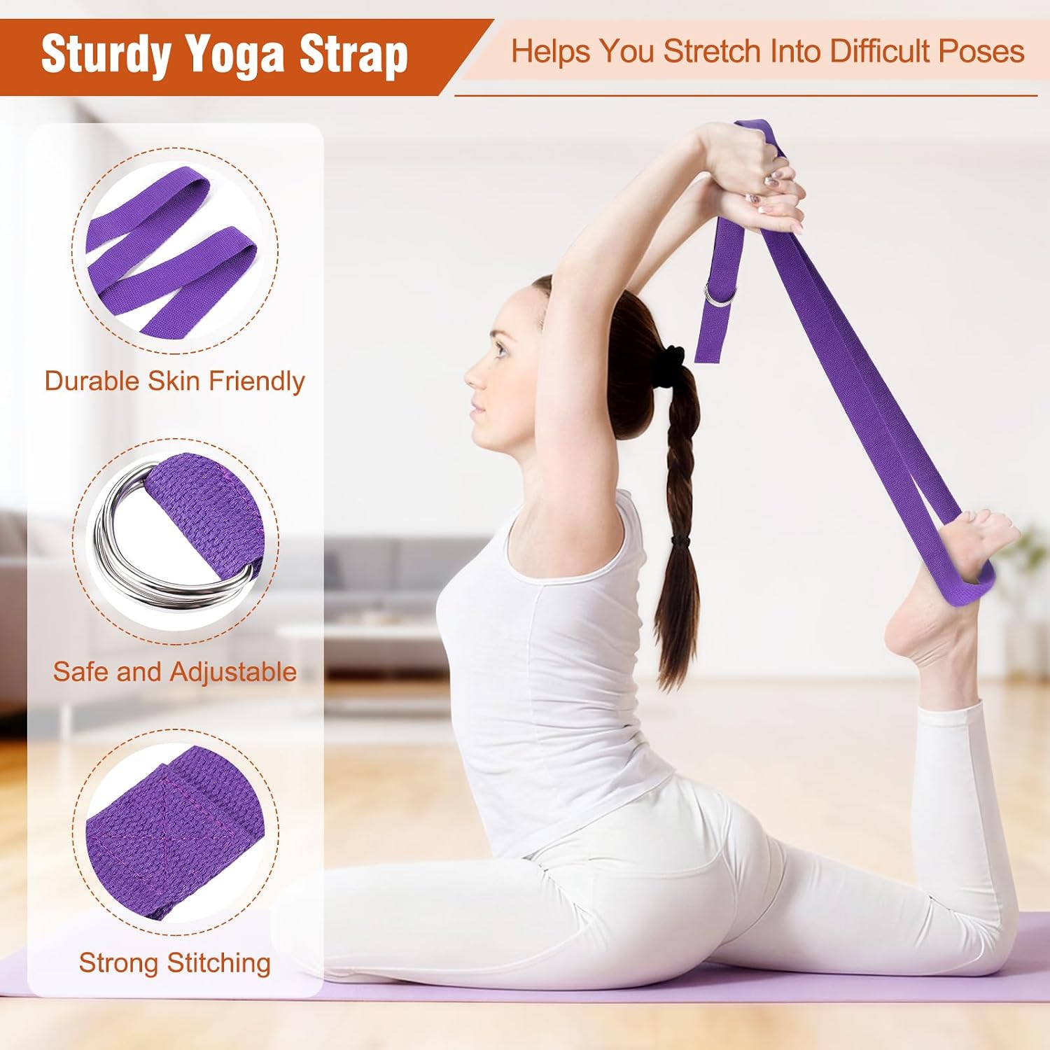 Thumbnail 3 de Muuruu Pilates Ring Set Kit with 14-Inch Ring, Ball, Bands and Weights