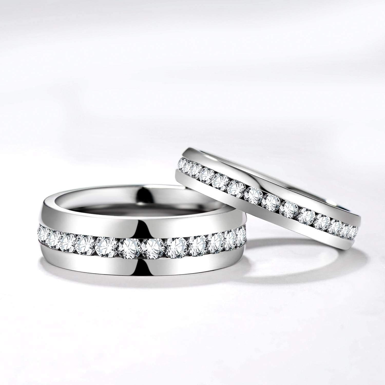 Thumbnail 1 de Zakk Damen Eternity Ring Titan – Ewigkeitsring, 4 mm/6 mm, Silber