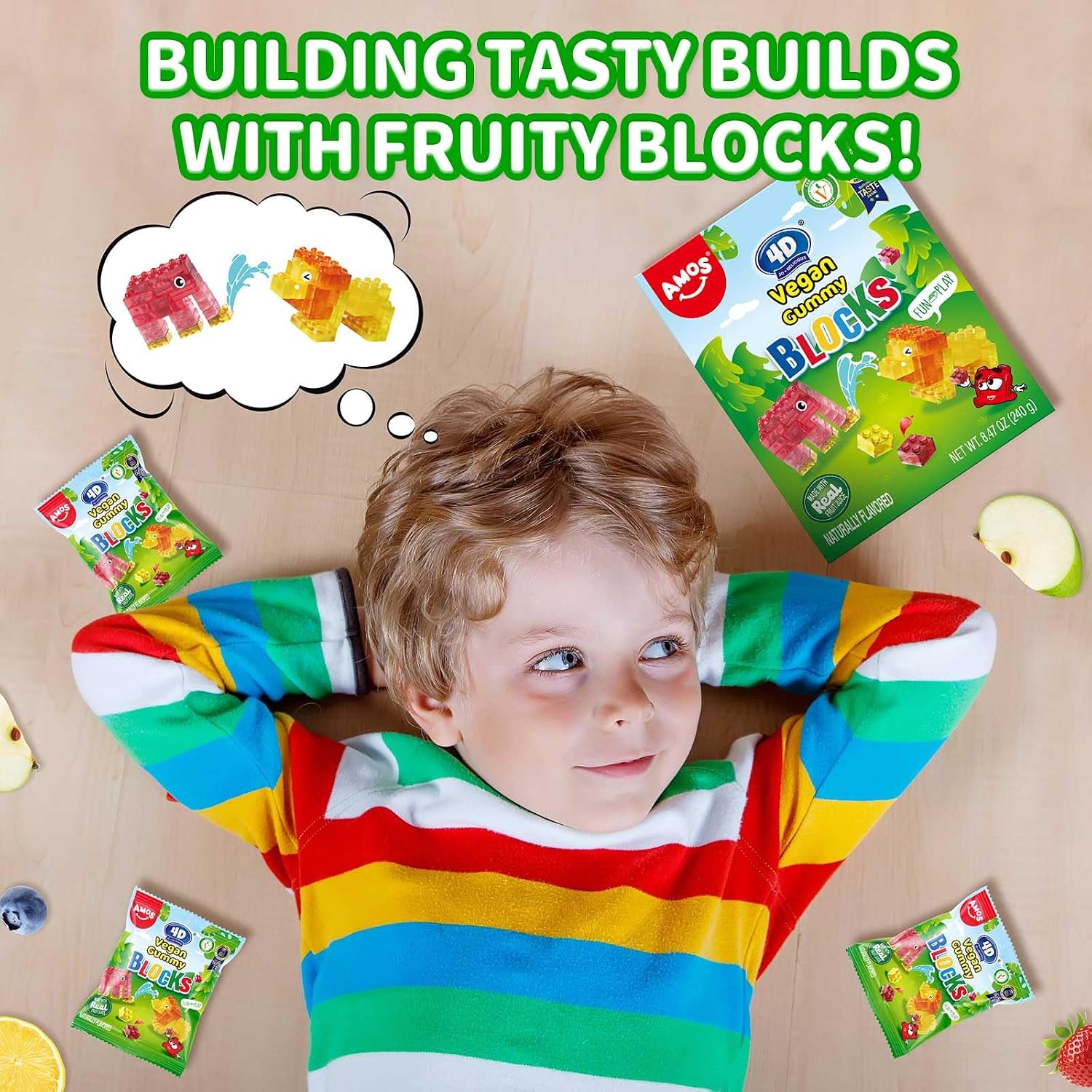 Thumbnail 4 de AMOS 3D Fruchtgummis 240 g – 4 Geschmacksrichtungen 🍬