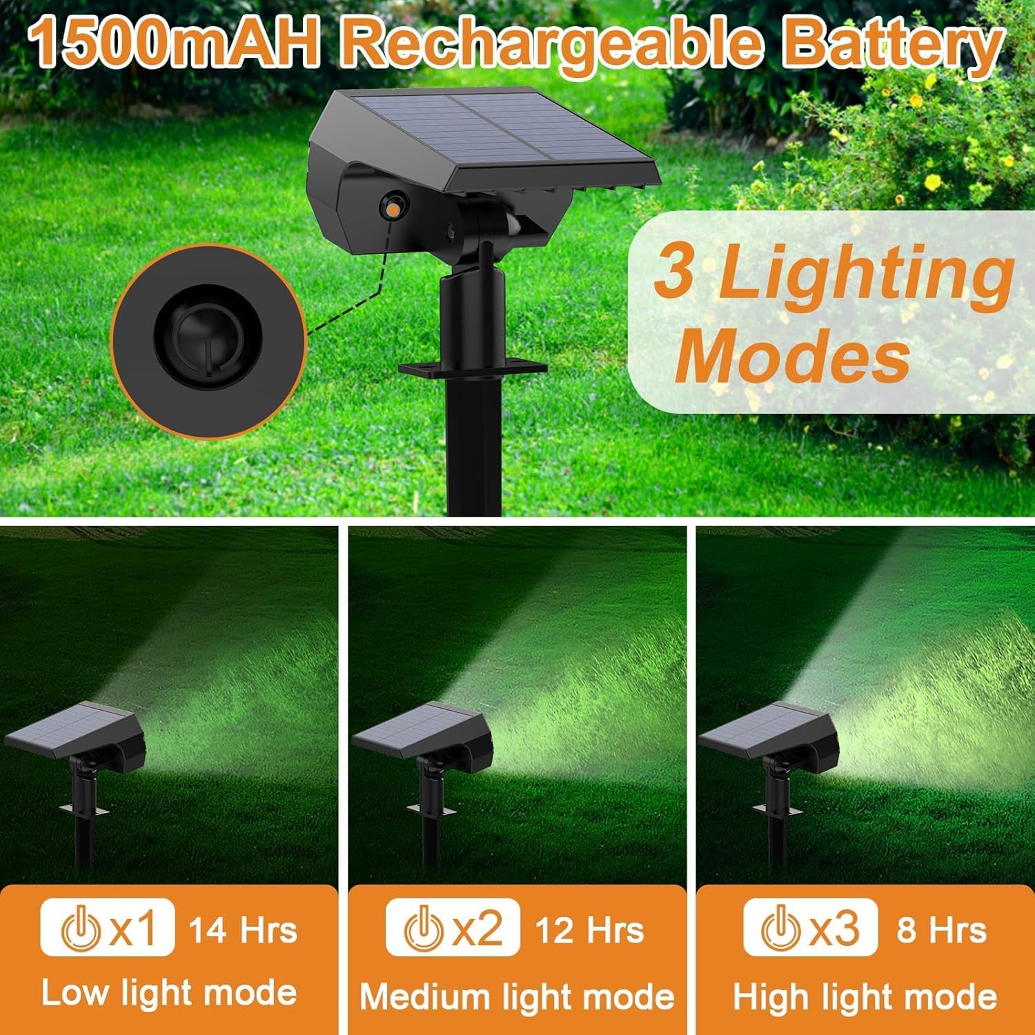 Thumbnail 2 de Flaow Solar Garden Lights 65 LED Spot Lights ⌁