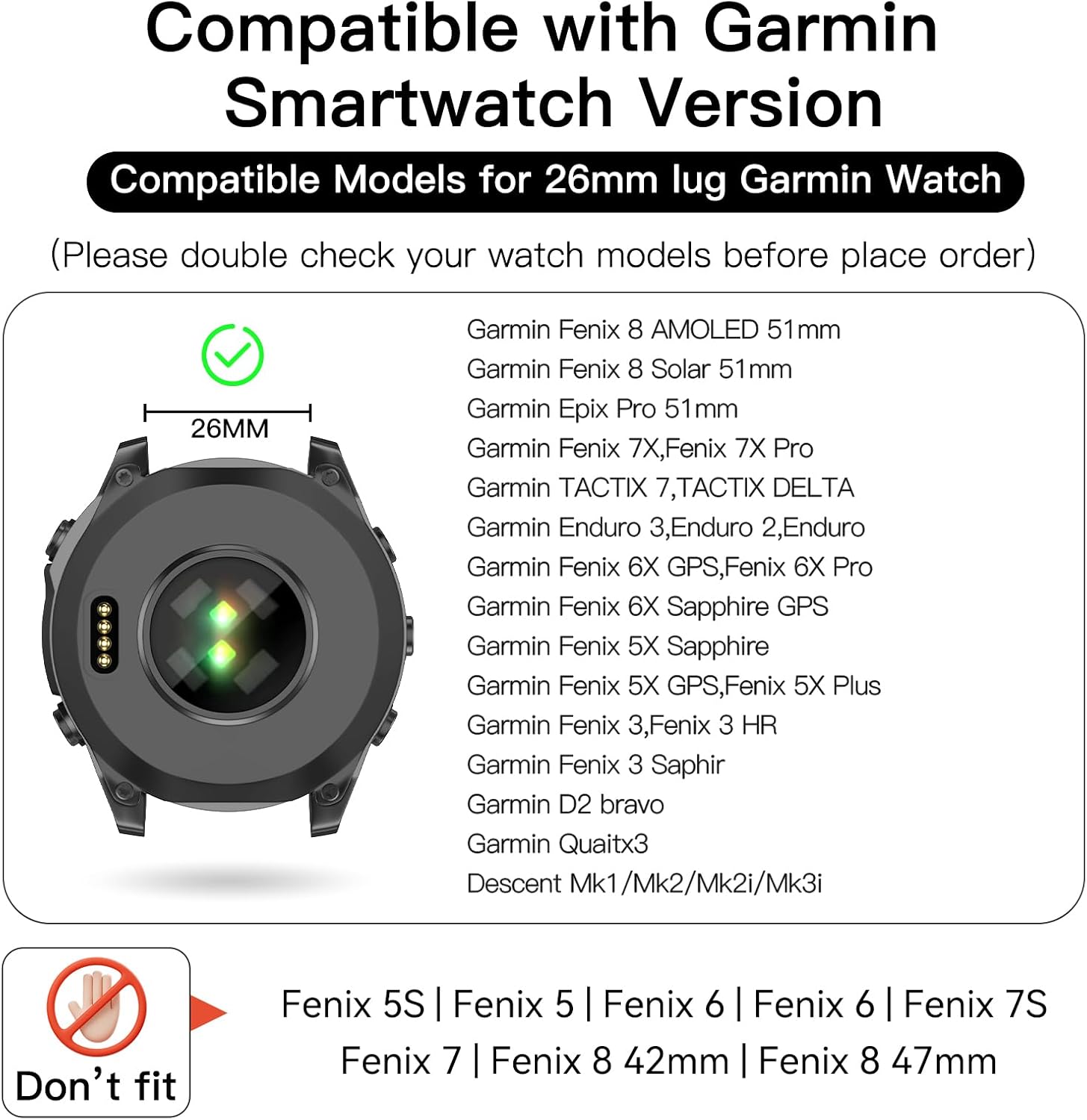 Detalle de OVERSTEP Strap for Garmin Fenix 8 AMOLED 51mm / Fenix 8 Solar 51mm