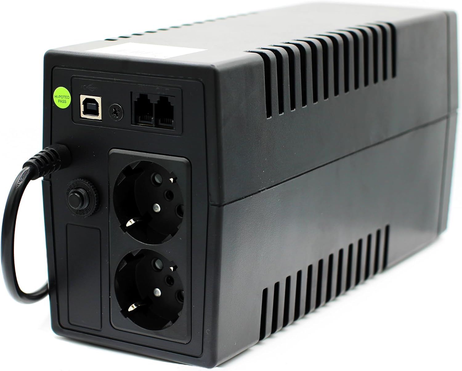 Detalle de Master U-Power MF-UPS650VA – zasilacz UPS 650 VA, 360 W, 2 gniazda Schuko