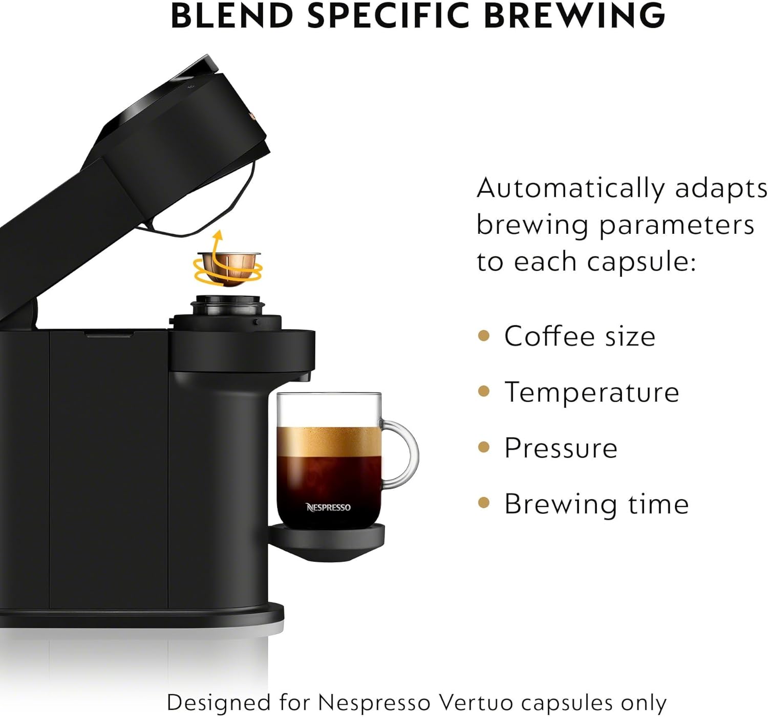 Thumbnail 4 de Nespresso Vertuo Next Coffee and Espresso Maker by De'Longhi, Matte Black